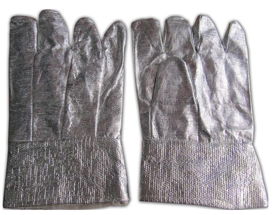 Găng tay chống nóng amiang tráng bạc loại ngắn