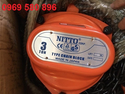 Pa lăng xích nitto 2 tấn x 5m giá rẻ tại Hưng Thịnh Phát 